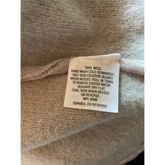 JM Collection Size 1X Women's 100% Wool Sweater Beige Size NWT - Picture 7 of 7